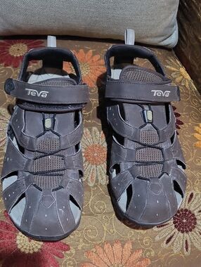 Teva Dark Brown Closed-Toe Sport Sandals